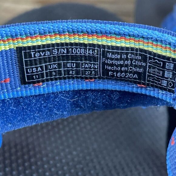 Teva Women’s Size 11 Platform Universal Black Blue Unicorn Sandals Strappy - Picture 10 of 10